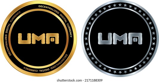 uma virtual currency vector illustrations. 3d vector 