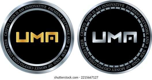 uma virtual currency vector illustrations. 3D vector illustrations.