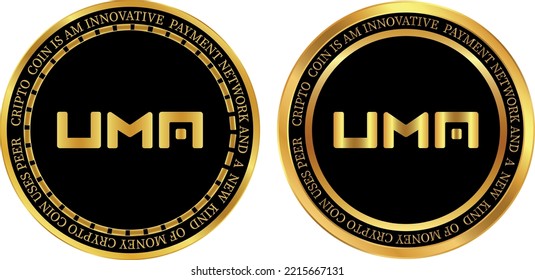 uma virtual currency vector illustrations. 3D vector illustrations.