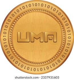 uma virtual currency vector illustrations. 3D vector illustrations.