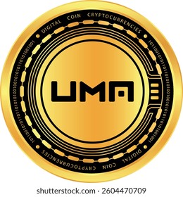 uma virtual currency vector illustrations. 3D vector illustrations.