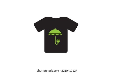 umberela with plug icon vector t-shirt design, illustration, text design