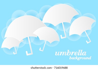 umbralla papercut vector