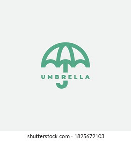 Umbrela logo design vector template