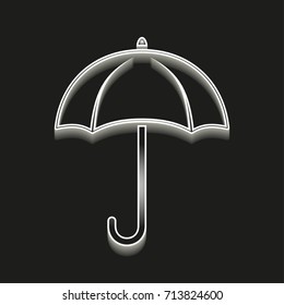 Umbrella - 3d vector icons. Illustrations isolated on black background for graphic and web design.