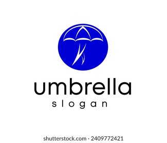 umbrella abstract logo design template