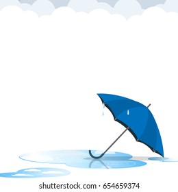 umbrella after rain vector