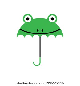 Umbrella animals rainy colorfull vector illustration for kids