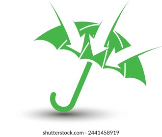 Umbrella Arrows 3D-Webcursor. Recycling-Thema auch☔ 