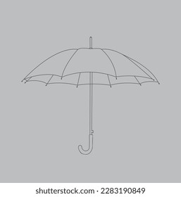 Umbrella Artline Vektordesign . Regenschirmdesign