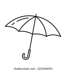 Umbrella. Autumn icon in line style. Isolated vector illustration. 