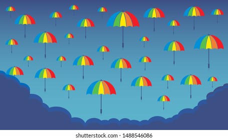 umbrella background design. vector illustration