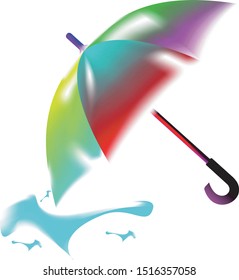 umbrella background with a different look with full soft colors
