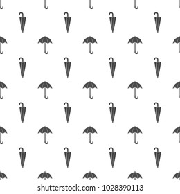 Umbrella background. Seamless pattern with open and closed umbrella.