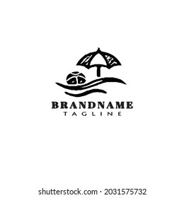 umbrella and ball logo icon design template modern vector
