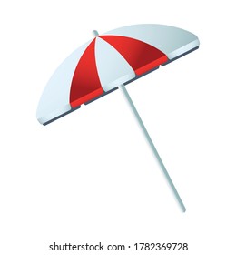 umbrella beach accessory isolated icon vector illustration design
