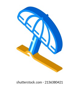 umbrella beach accessory isometric icon vector. umbrella beach accessory sign. isolated symbol illustration