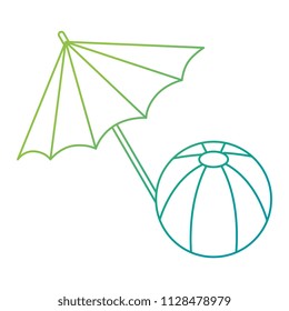 umbrella beach with balloon