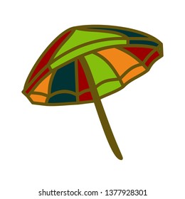 Umbrella Beach Design Illustration Template Vector