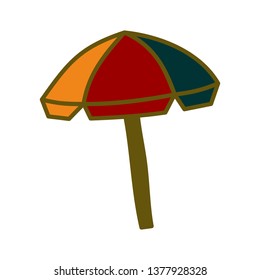 Umbrella Beach Design Illustration Template Vector