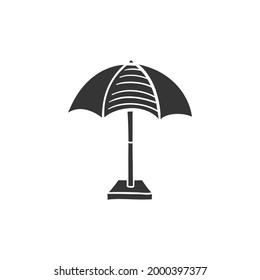 Umbrella Beach Icon Silhouette Illustration. Summer Pool Vector Graphic Pictogram Symbol Clip Art. Doodle Sketch Black Sign.