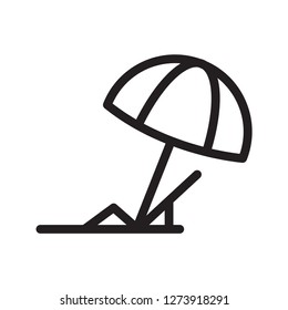 umbrella beach icon in trendy flat style 