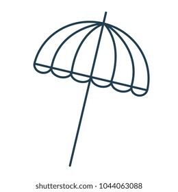 umbrella beach isolated icon