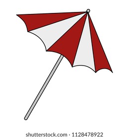 umbrella beach isolated icon