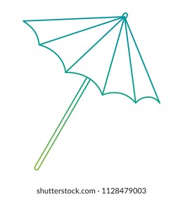umbrella beach isolated icon