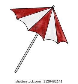 umbrella beach isolated icon