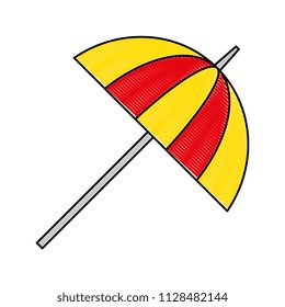 umbrella beach isolated icon