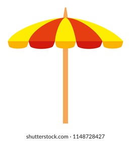 umbrella beach isolated icon