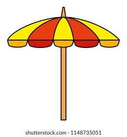 umbrella beach isolated icon