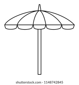 umbrella beach isolated icon