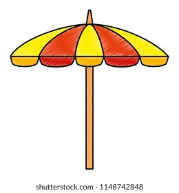 umbrella beach isolated icon