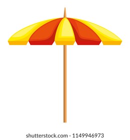 umbrella beach isolated icon
