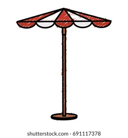 umbrella beach isolated icon