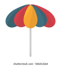 umbrella beach isolated icon vector illustration design