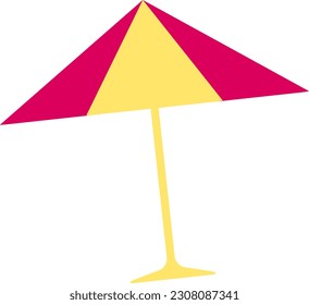 Umbrella beach in summer vibes vector illustration