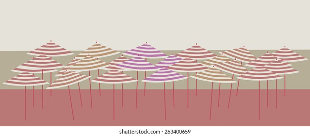 umbrella beach vacation vector