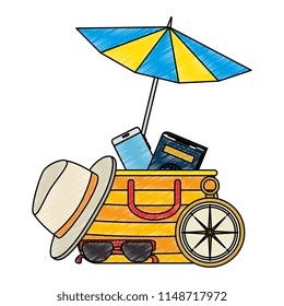umbrella beach with vacations accessories