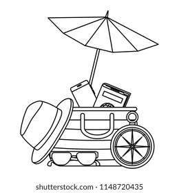 umbrella beach with vacations accessories