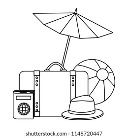 umbrella beach with vacations accessories