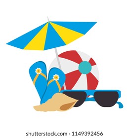 umbrella beach with vacations accessories