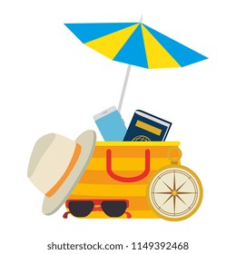 umbrella beach with vacations accessories