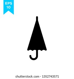 umbrella black closed icon. solid style sign for mobile concept and web design. umbrella simple line vector icon. Symbol, logo illustration. Pixel perfect vector graphics