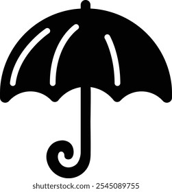 Umbrella Black filled weather icon