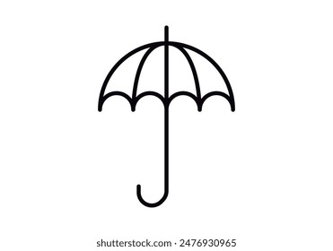 Umbrella black icon on white background