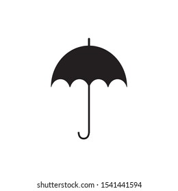 Umbrella black icon. Simple vector illustration on isolated background.