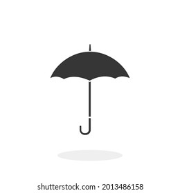 Icono negro del paraguas Icono de ilustración